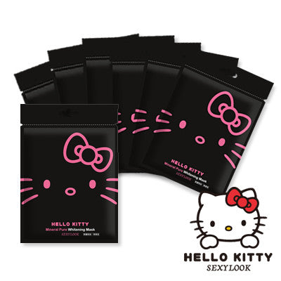 Sexylook x Hello Kitty 黑曜石活膚嫩白美肌黑面膜 10入(无盒)